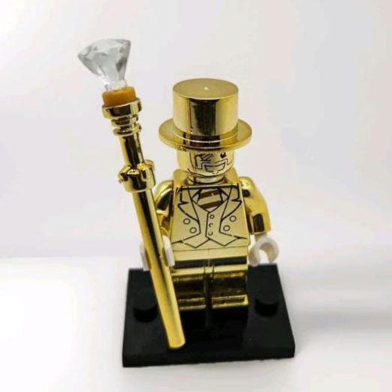 QUALITY Lego Mr. Gold Minifigure - (read description) US MADE Custom