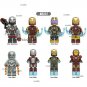 8 Pcs Minifigures Avengers Super Heros IRON MAN minifigure compatible with LEGO