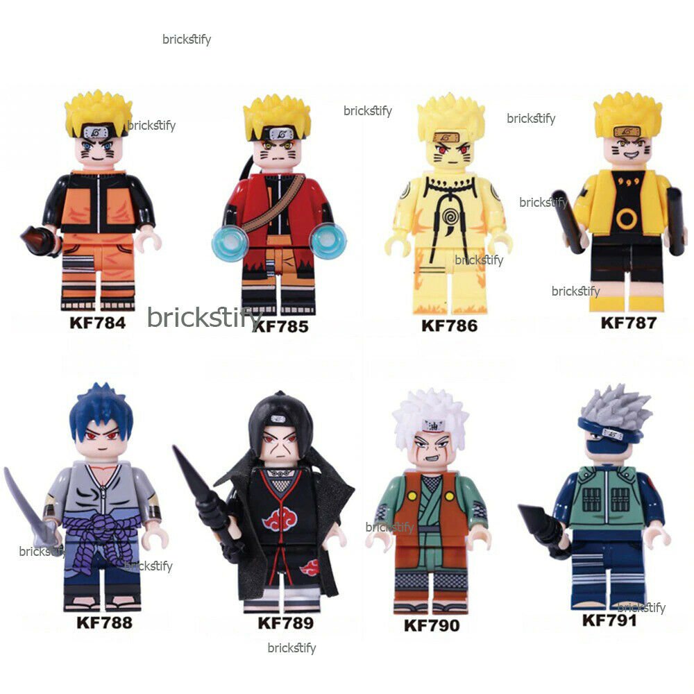 8 Pcs Minifigures NARUTO SHIPUDEN Super Heros minifigure compatible with LEGO