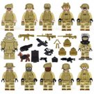 12Pcs SWAT Soldier Minifigures Army Military Policeman Assembly Mini Block Toys