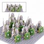 12pcs Medieval Roman Legionary Green Cohort Minifigures Building Toys