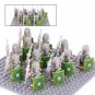 12pcs Medieval Roman Legionary Green Cohort Minifigures Building Toys