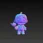 Pumpkin Head Halloween STL File: Spooky 3D Model (Digital Download