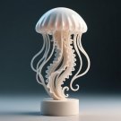 Jellyfish Sculpture STL File | Ocean Sea Creature 3D Print Model | Digital Download
