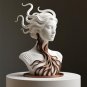 Modern Medusa Bust STL – Elegant Artistic 3D Print Sculpture | Futuristic Female Statue