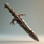 Enchanted Tree Root Sword STL File: 3D Printable Fantasy Blade (Digital Download)