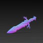 Enchanted Tree Root Sword STL File: 3D Printable Fantasy Blade (Digital Download)