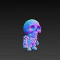 Chibi Skeleton STL File: Spooky Figurine with Lantern (3D Printable)