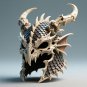 Dragon Skull Helmet STL File • 3D Printable Fantasy Horned Warrior Helmet for Collectors & Cosplay