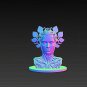 Tree Spirit Bust STL • Artistic Nature Goddess Statue • 3D Printable Organic Sculpture