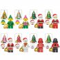 8Pcs 2025 Christmas Santas Minifigures Darth Vader Snowman Mini Block Xmas Gifts