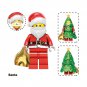 8Pcs 2025 Christmas Santas Minifigures Darth Vader Snowman Mini Block Xmas Gifts