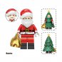 8Pcs 2025 Christmas Santas Minifigures Darth Vader Snowman Mini Block Xmas Gifts