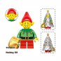 8Pcs 2025 Christmas Theme Minifigures Grinch Jack Sally Santa Rex Elf Mini Block