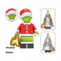 8Pcs 2025 Christmas Theme Minifigures Grinch Jack Sally Santa Rex Elf Mini Block