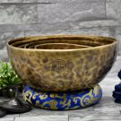 4-8 full moon singing bowl set of 7 - Chakra Note tuned to 440 Hert -Healing Set