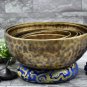 4-8 full moon singing bowl set of 7 - Chakra Note tuned to 440 Hert -Healing Set