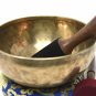 9 Inch Heart Chakra Note F Singing Bowl with Tingsha Cymbol -Sound Healing Bowl