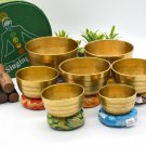 HANDBETEN SINGING BOWL SET OF 7- NEPALESE SOUND BOWLS-CHAKRA SET SEVEN BOWLS