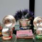 SINGING BOWL SET OF 7-CHAKRAS HEALING SOUND BOWLS-SILVER PLATED SINGING BOWL