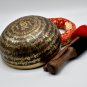 9 Inch Mantra Carved Singing Bowl- Sound Healing Meditation Chakra Balance-Yoga