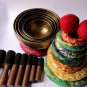 7- 12 inch Handmade Sound Healing Chakra Bowls set of 7 -- Seven Chakra Healing