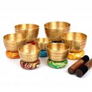 Singing Bowl Set- Tibetan Bowls Seven set comes with gift box-Hand Beaten Bowls