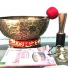14 inch Full Moon singing bowl-Head Therapy Tibetan sound Bowls tingsha book