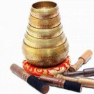 Hand beaten Singing Bowl set of 5 -- Nepalese Singing Bowls sound Bowls