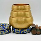 set of three hand beaten singing bowl- Meditation sound Healing mindfulness