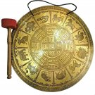 20" Large Sound Healing Gong - Tibetan Calendar Year Cycle -Temple Gong Healing