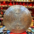 22 inches mandala carved Tibetan Gong from Nepal - Temple Bell Gong Healing