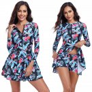 Women Long Sleeve Swimsuit Two-Piece Rash Guard UV Protection Surfing Swimwear