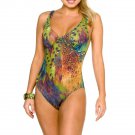 Womens Glossy Bodysuit Swimwear Oil Shiny Swimsuit Bathing Suit