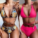 Bold Halter Bikini Set with Buckle Detail | 3 Colour Choices