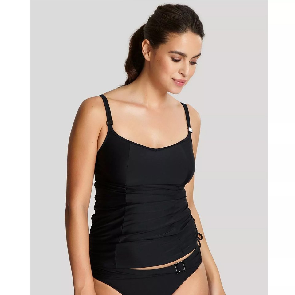 Black Underwired Balconnet Swim Top Swimming Costume