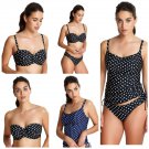 Swimwear Tankini Bandeau Bikini Top and Gather Bikini Briefs