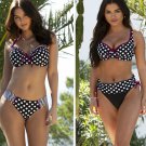 Women Swimwear Padded Halter Top, Underwired Top, Fold or Tab Bikini Brief