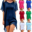 Women's Cover up Dress Bathing Suit Chiffon Tassel Swimsuit Bikini Beach Wear