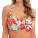 Women Swimwear Bamboo Grove Twist Bandeau Bikini Top Hot Chilli