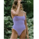 Women Swimwear Plain Swim Shorts Bikini Crinkle Swimsuit