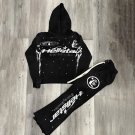 HellStar Graphic Street Hoodie & Flared Sweatpants Two Piece Set