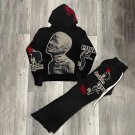 Personalized Fashion Mummy Casual Street Hoodie & Flared Trousers Two Piece Set