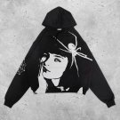Fashion Statement Spider Print Long Sleeve Hoodie