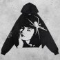 Fashion Statement Spider Print Long Sleeve Hoodie