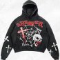 Fashion Skull Spider Print Long Sleeve Hoodie