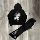Jesus Cross Print Hooded Sweatshirt Men'S Suit