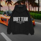 Drift Team Racing Print Long Sleeve Fleece-lined Hoodie
