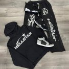 Personalized Hellstar\nBasic Sport Letter Inner Peace Hoodie & Flared Trousers Two Piece Set