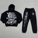 Personalized Hellstar Studios Inner Peace Fleece-lined Tracksuit Two Piece Set